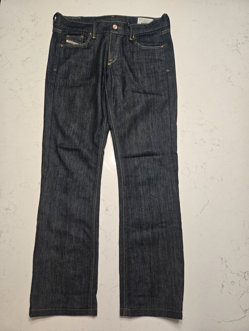 Diesel Ramys Slim Bootcut Jeans Dark Wash Made In Italy Size 27